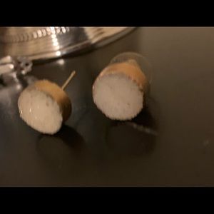 Crystal earrings pierced have backing for both